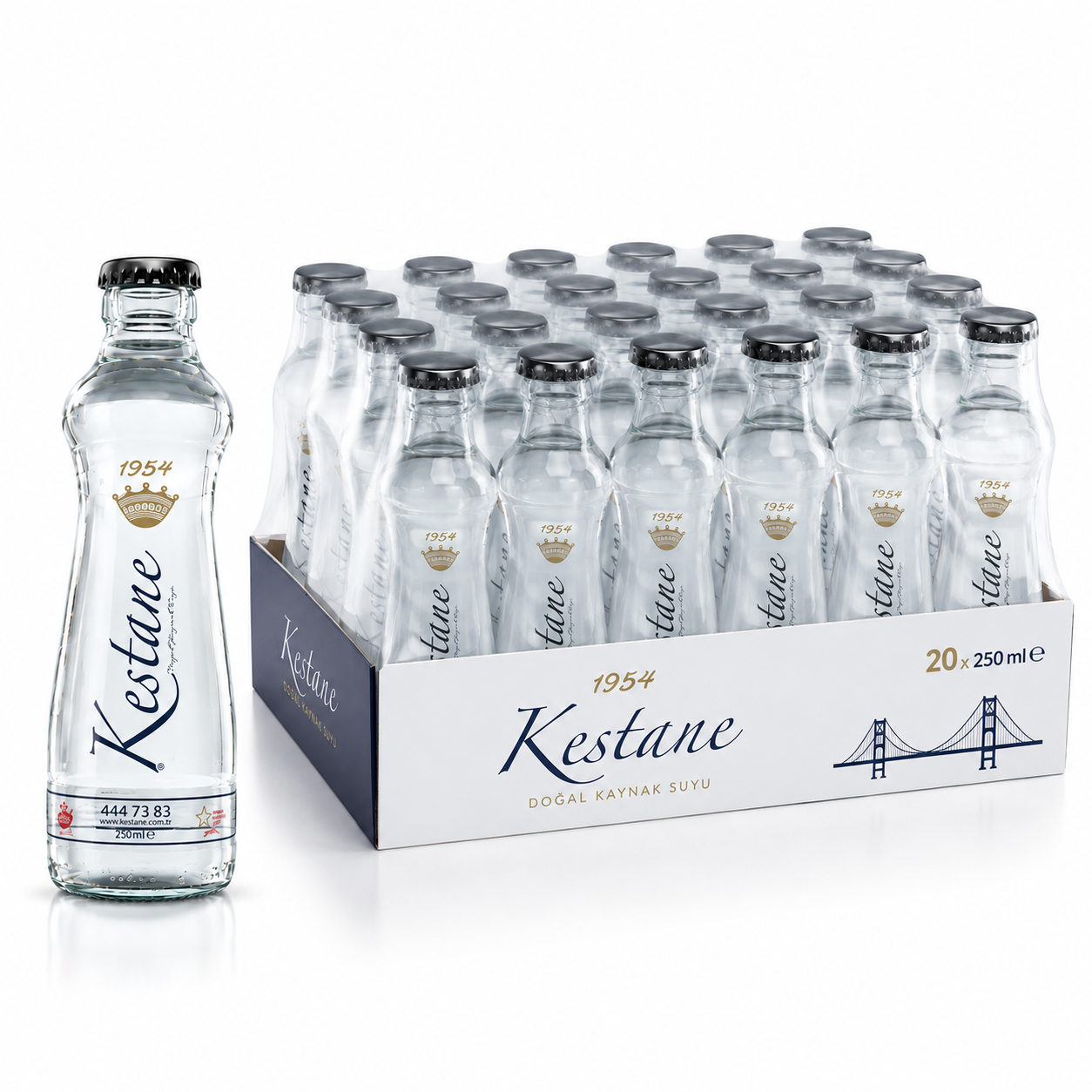 250 ml Cam Şişe Su ikinci görsel